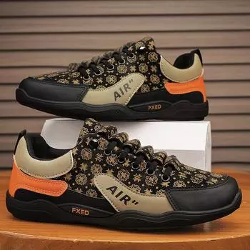 Мужские удобные ультрамягкие и дышащие кроссовки на шнуровке 39 чёрный/зелёный