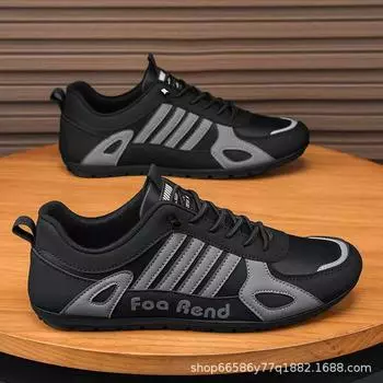 Мужские ультралегкие весенние мокасины: Модные, дышащие повседневные туфли без застежек с мягкой подошвой 44 белый