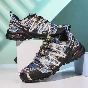 Мужские уличные кроссовки большого размера, мужская походная обувь, дышащая уличная походная обувь 39 бежевый