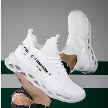 Мужские уличные кроссовки, легкие дышащие простые удобные туфли на платформе для бега и фитнеса для пар 36 белый