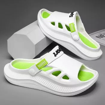 Мужские уличные сандалии, шлепанцы, пляжные удобные мягкие шлепанцы, пляжные сабо, мужская повседневная обувь, садовая обувь, мужские уличные сандалии 45 46 39-40