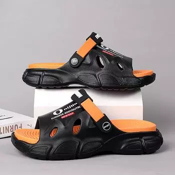 Мужские уличные сандалии, шлепанцы, пляжные удобные мягкие шлепанцы, пляжные сабо, мужская повседневная обувь, садовая обувь, мужские домашние тапочки, сандалии 38-39