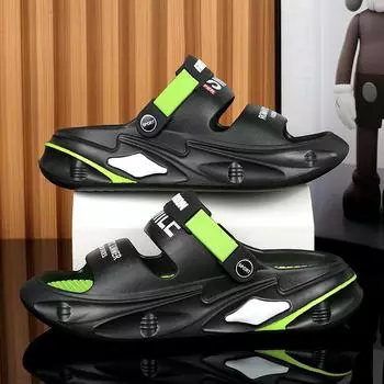 Мужские уличные сандалии, шлепанцы, пляжные удобные сабо на толстой подошве, мужская повседневная обувь, садовая обувь, мужские и женские пляжные сандалии 36-37