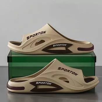 Мужские уличные тапочки: Модные летние сандалии с мягкой нескользящей, дезодорирующей подошвой из ПВХ для пар. 38-39 (fits 37-38 foot)