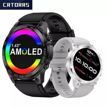 Мужские умные часы 1,43 466*466 Amoled 400 мАч NFC Bluetooth Call Ip68 водонепроницаемые спортивные умные часы для плавания для телефона Ios Android With Original Box