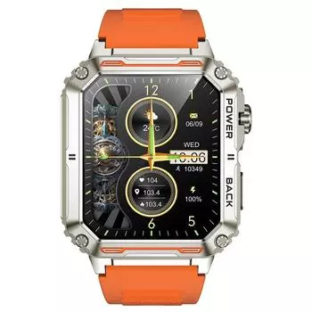 Мужские умные часы со светодиодной подсветкой. Умные часы BT Call 1,91 дюйма для iOS и Android. Фитнес-трекеры. оранжевый