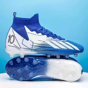 Мужские универсальные футбольные бутсы SpikeTech High Top для футбола 39 синий