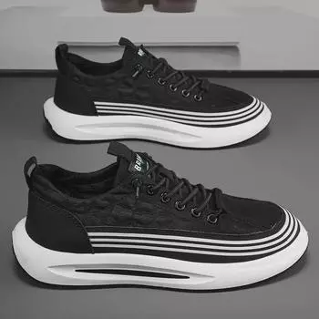 Мужские универсальные туфли без застежек: Лето 2024 Молодежный стиль, удобная, дышащая ткань Ice Silk, повседневная спортивная обувь 39 серый