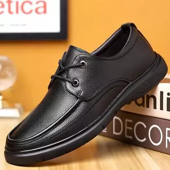 Мужские универсальные туфли Slip on Business 2024 года, повседневная обувь для мужчин от бренда класса люкс, удобные туфли для жениха, легкие туфли для вождения 38 чёрный