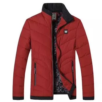 Мужские утепленные хлопковые парки с подкладкой, модные теплые зимние осенние полиэстеровые пальто, повседневная куртка с капюшоном M чёрный