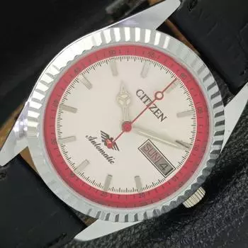 МУЖСКИЕ ВОССТАНОВЛЕННЫЕ CITIZEN 8200 JAPAN АВТОМАТИЧЕСКИЕ ЧАСЫ С БЕЛЫМ ЦИФЕРБЛАТОМ a426235-2 RL620c-a426235