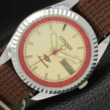 МУЖСКИЕ ВОССТАНОВЛЕННЫЕ CITIZEN 8200 JAPAN АВТОМАТИЧЕСКИЕ ЗОЛОТЫЕ ЧАСЫ a426205-2 RL620c-a426205