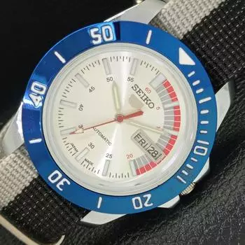 МУЖСКИЕ ВОССТАНОВЛЕННЫЕ SEIKO 5 JAPAN 6309A АВТОМАТИЧЕСКИЕ НАРУЧНЫЕ ЧАСЫ С СЕРЕБРЯНЫМ ЦИФЕРБЛАТОМ a426538-2 RL-a426538