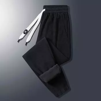 Мужские вельветовые брюки с добавлением бархата, прямые, не мнется, спортивные, повседневные, теплые и длинные брюки 8XL