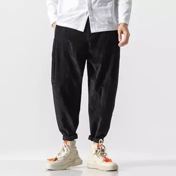 Мужские вельветовые повседневные брюки в стиле ретро, модные брюки большого цвета XXL кофейный