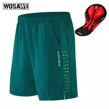 Мужские велосипедные шорты с 3D гелевой подкладкой и сетчатой подкладкой, дышащие, быстросохнущие велосипедные шорты свободного кроя XL чёрный