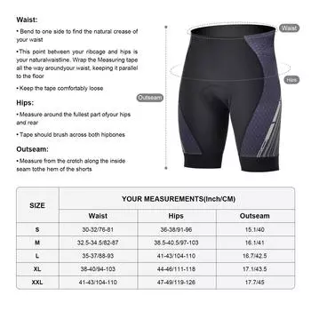 Мужские велосипедные шорты TOMSHOO L чёрный/серый