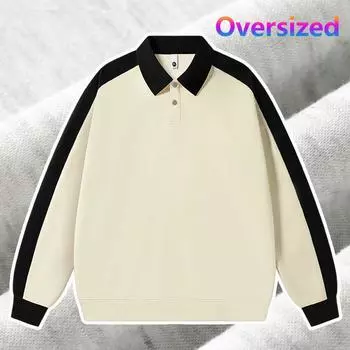 Мужские весенне-осенние свободные винтажные трикотажные футболки с длинным рукавом в стиле хип-хоп, поло для мужчин, повседневные топы, блузки, одежда для пар 4XL серый