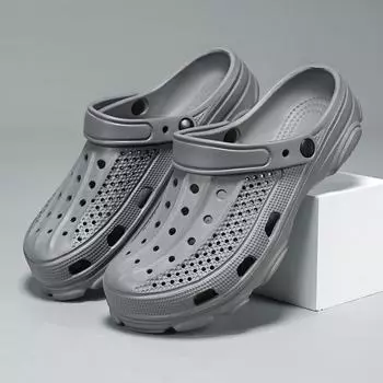 Мужские весенние дышащие пляжные сандалии с закрытым носком 2024 года — нескользящие, двухсторонние 40 сапфировый