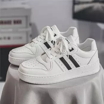 Мужские весенние дышащие повседневные белые кроссовки 2023 года для молодежи и студентов 44