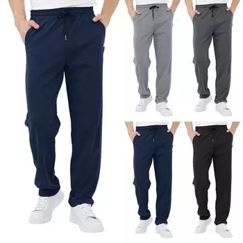 Мужские весенние и летние однотонные свободные брюки, повседневные спортивные брюки, спортивные штаны на шнурке XL серый