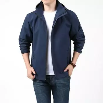 Мужские весенние и осенние пальто с принтом, тонкая ветровка с капюшоном, спортивная куртка для активного отдыха, мужская куртка M