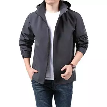 Мужские весенние и осенние пальто с принтом, тонкая ветровка с капюшоном, спортивная куртка для активного отдыха, мужская куртка M