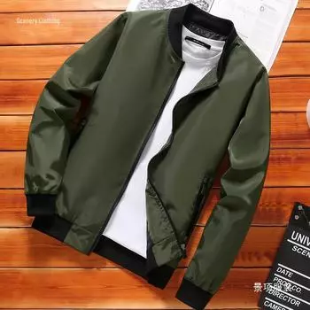 Мужские весенние модные тонкие бейсбольные куртки 2024 года — стильные повседневные пальто M серый