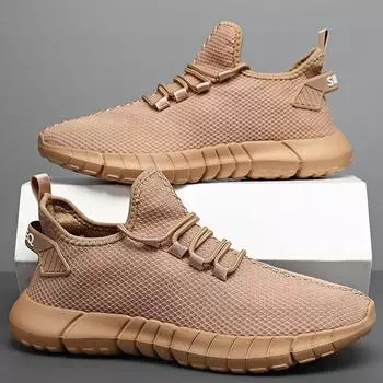 Мужские весенние низкие кеды, супер легкие сетчатые дышащие кроссовки большого размера, повседневная спортивная обувь 39 белый