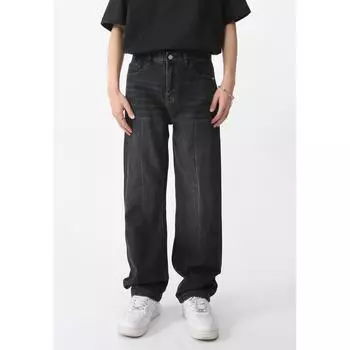 Мужские весенние новые тонкие повседневные джинсовые брюки, свободные прямые брюки в стиле ретро, корейское издание S серый