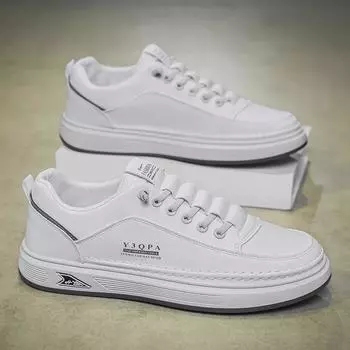 Мужские весенние повседневные кроссовки 2025 года: Модные британские кожаные туфли-слипоны Size 43