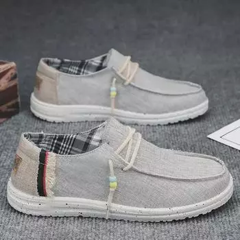 Мужские весенние повседневные туфли Slip-On Toad - легкие дышащие парусиновые низкие кроссовки 44 серый