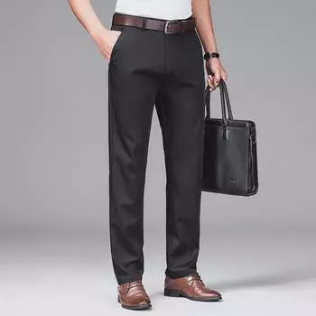 Мужские весенние узкие брюки прямого покроя в деловом стиле — удобная, официальная и повседневная одежда 28 королевский синий