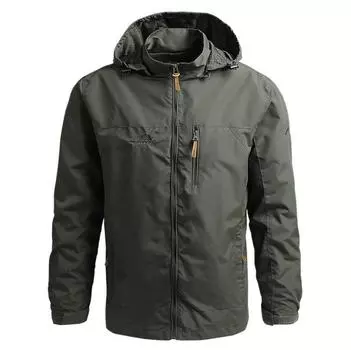 Мужские ветровки, водонепроницаемые куртки с капюшоном в стиле милитари, мужские новые армейские куртки, мужские осенние уличные пешие прогулки и езда на велосипеде, верхняя одежда-бомбер M зелёный