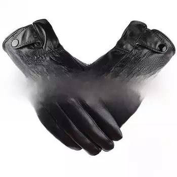 Мужские ветрозащитные перчатки из овчины — плотные, теплые для езды на велосипеде, вождения автомобиля и мотоцикла осенью/зимой. women s, One Size
