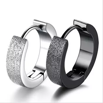 Мужские винтажные черные серьги-кольца для мальчиков, аксессуары, новые модные серьги из стерлингового серебра 925 пробы для мужчин, ювелирные изделия