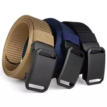 Мужские винтажные лямки на талии, регулируемые повседневные ремни для джинсов с пряжкой, повседневные простые универсальные ремни One Size чёрный