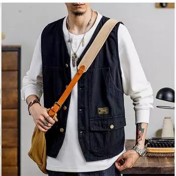 Мужские винтажные повседневные жилеты для поездок на работу, дышащий тонкий жилет для рыбалки, фотографии, большой жилет 3XL