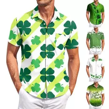 Мужские винтажные рубашки для боулинга на пуговицах с коротким рукавом, летняя пляжная рубашка XL