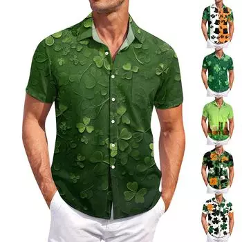 Мужские винтажные рубашки для боулинга на пуговицах с коротким рукавом, летняя пляжная рубашка XXXL