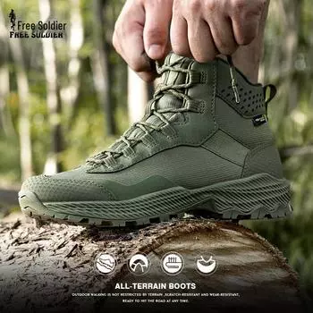 Мужские водонепроницаемые ботинки Freedom Soldier Warhawk для пустыни и походов — нескользящие, износостойкие, легкие. 40 чёрный