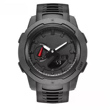 Мужские водонепроницаемые часы для спорта на открытом воздухе — альпинизм, плавание, таймер обратного отсчета, будильник, электронный дизайн из углеродного волокна чёрный