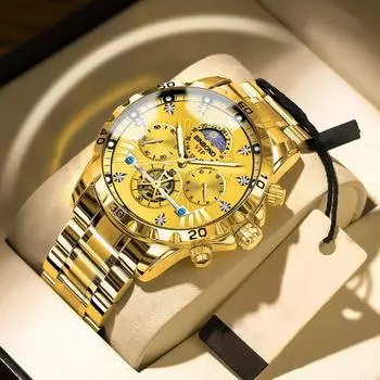 Мужские водонепроницаемые деловые часы с тремя глазами и циферблатом, маховик, декоративная стрелка, студенческие спортивные светящиеся кварцевые часы для подарка на праздник синий/серебряный