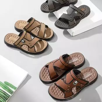 Мужские водонепроницаемые дышащие нескользящие прочные шлепанцы на толстой подошве, сандалии, повседневная рабочая обувь с тихим комфортом для двустороннего использования 40-46