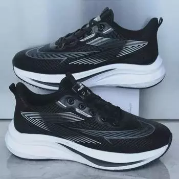 Мужские водонепроницаемые кожаные кроссовки для бега на осень 2025 года — ультралегкая, модная спортивная обувь для студентов 42