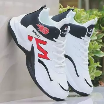 Мужские водонепроницаемые кожаные кроссовки на толстой подошве: Легкая, увеличивающая рост спортивная повседневная обувь 2023 года для студентов 42