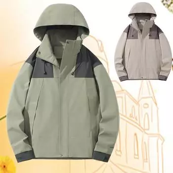 Мужские водонепроницаемые куртки для походов, скалолазания, кемпинга, треккинга, ветровки унисекс для активного отдыха, ветрозащитные дождевики XS светло-серый/синий