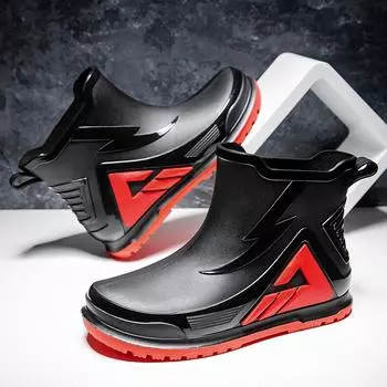 Мужские водонепроницаемые нескользящие резиновые сапоги для рыбалки на открытом воздухе резиновые сапоги 35-36 белый
