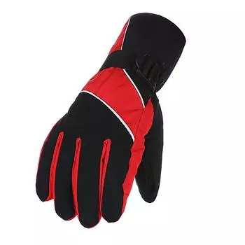 Мужские водонепроницаемые перчатки для мотоцикла, ткань для снегохода, лыж, сноуборда, снега красный