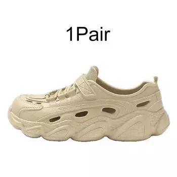 Мужские водонепроницаемые пляжные шлепанцы из ЭВА с круглым носком, суперлегкие, унисекс, на толстой подошве, летние сандалии, удобные кроссовки, новинка 35-36 хаки